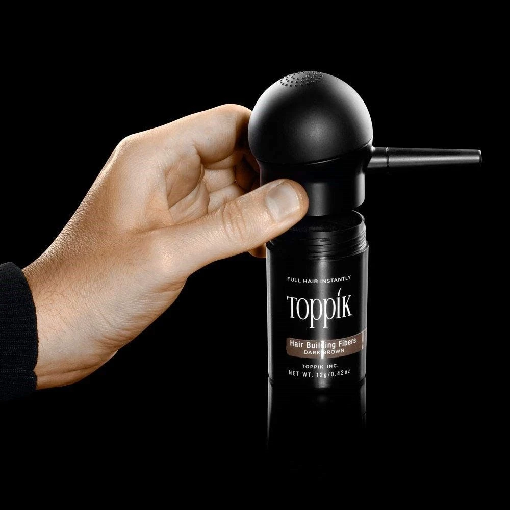 Toppik Hair Perfecting Duo Toppik Hair Perfecting Duo -Schwarzkopf Winkel applicator met hair fibers 1