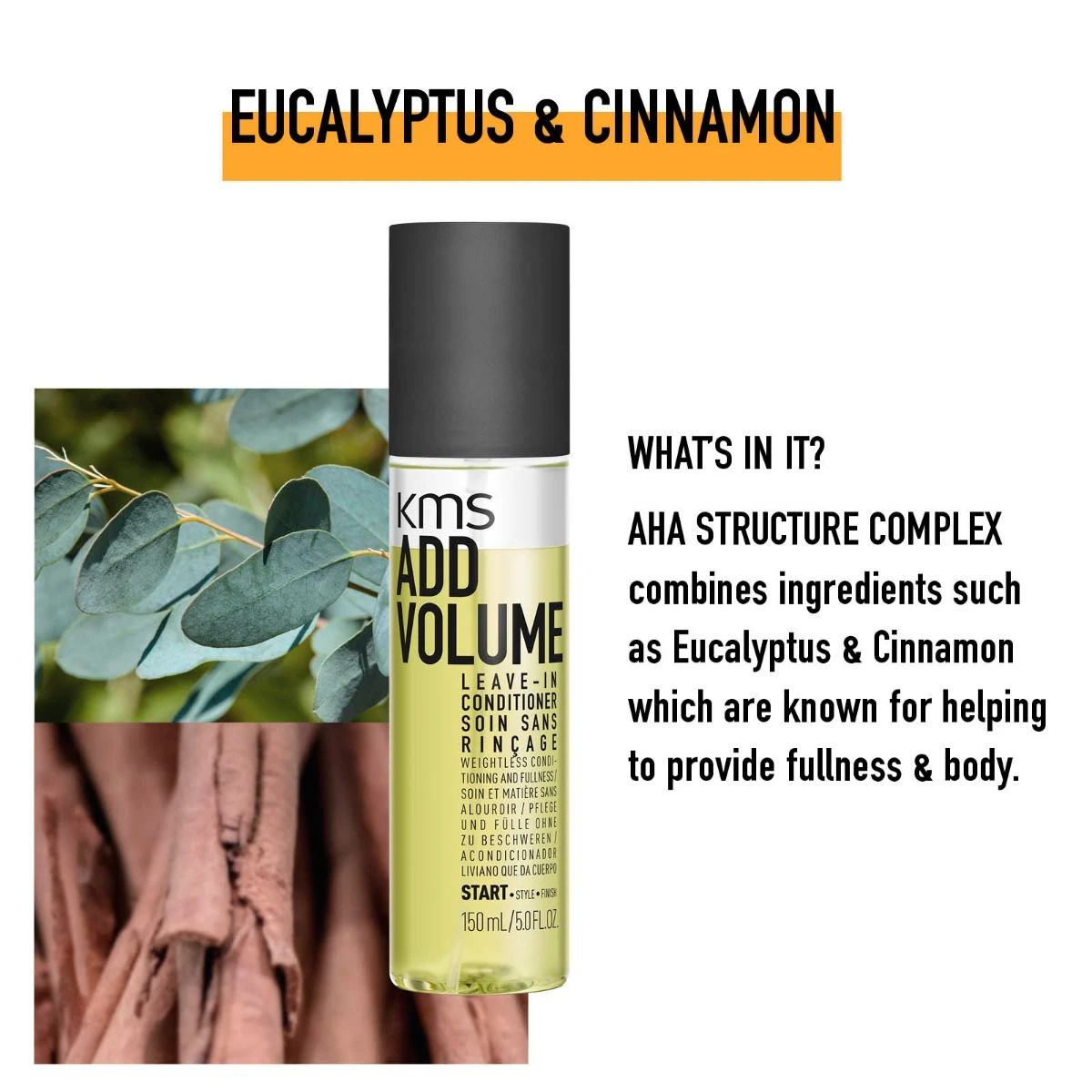 KMS AddVolume Leave-in Conditioner 150ml -Schwarzkopf Winkel kms av images leave in conditioner spray 150ml 117014khl image 3 pt02