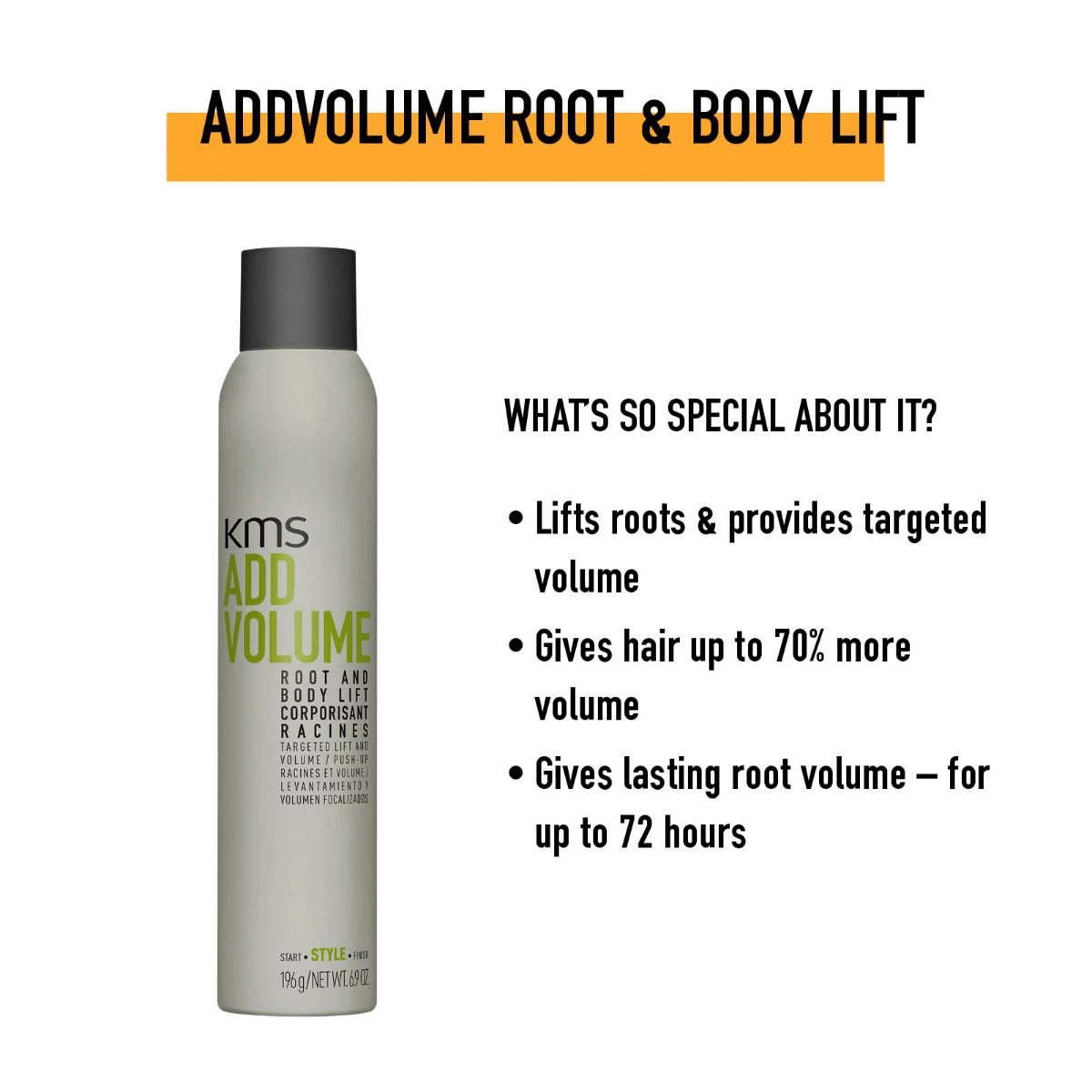 KMS AddVolume Root & Body Lift 200ml KMS AddVolume Root & Body Lift 200ml -Schwarzkopf Winkel kms av images root body lift hair spray 200ml 117061khm image 2 pt01