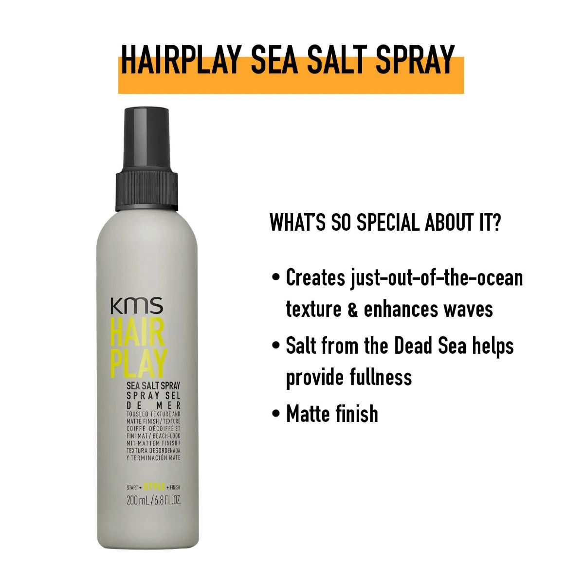 KMS Hairplay Sea Salt Spray 200ml -Schwarzkopf Winkel kms hp images sea salt spray 200ml 137045khl image 2 pt01
